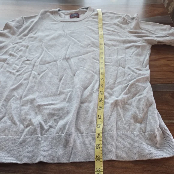 100% Merino Wool Extra Fine Untuckit Gray Crewneck Sweater XL - Picture 7 of 7